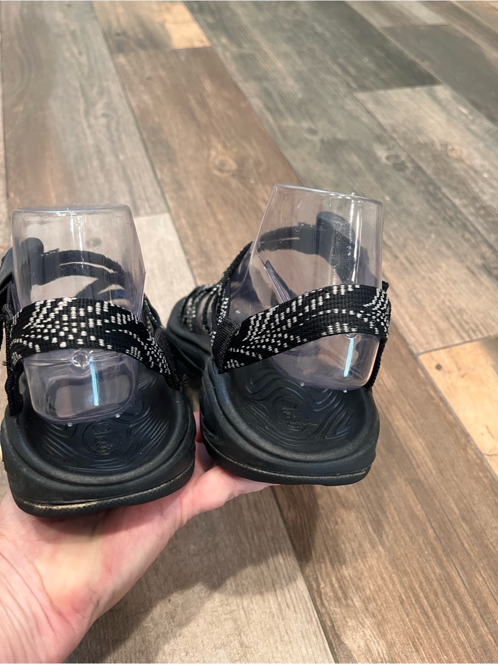Chaco ZX/3 Womens Sz 7 Shoes Black & Ivory Adjustable Outdoor Hiking Sandals - Picture 5 of 7